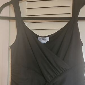 Moschino Black Sleeveless Draped Wrap Top